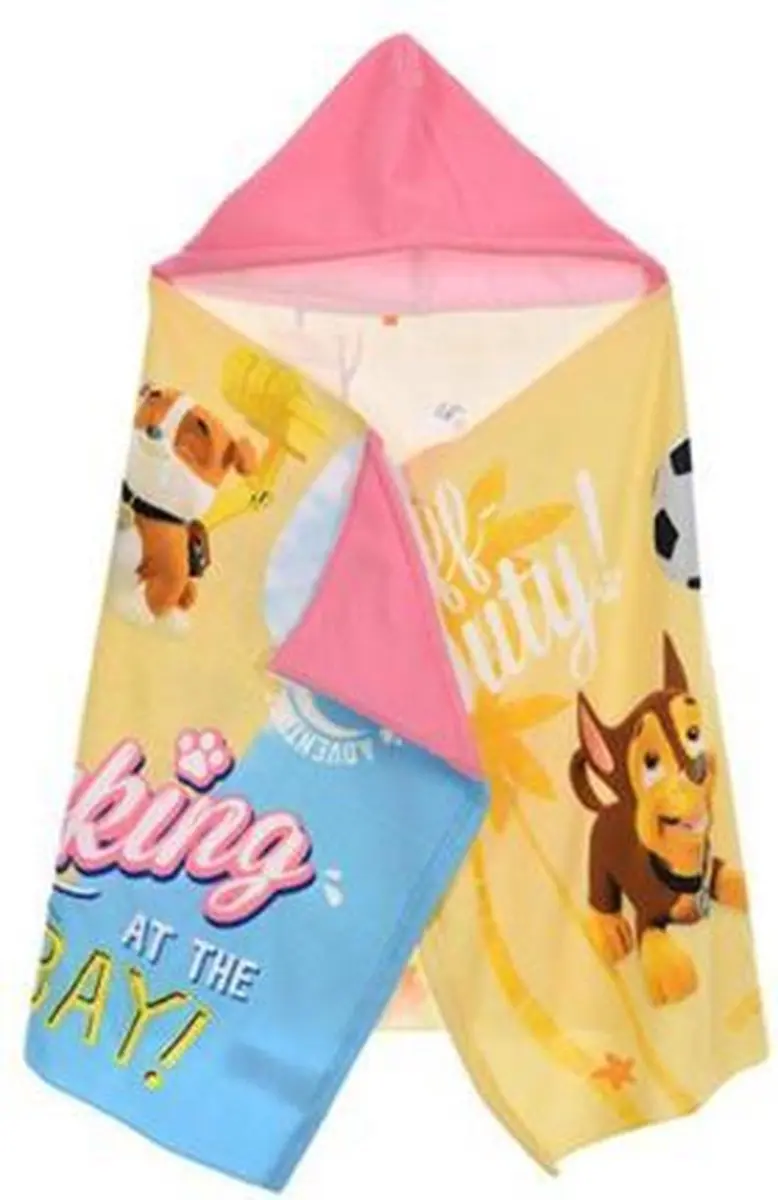 Paw Patrol badponcho badlaken strandlaken met capuchon