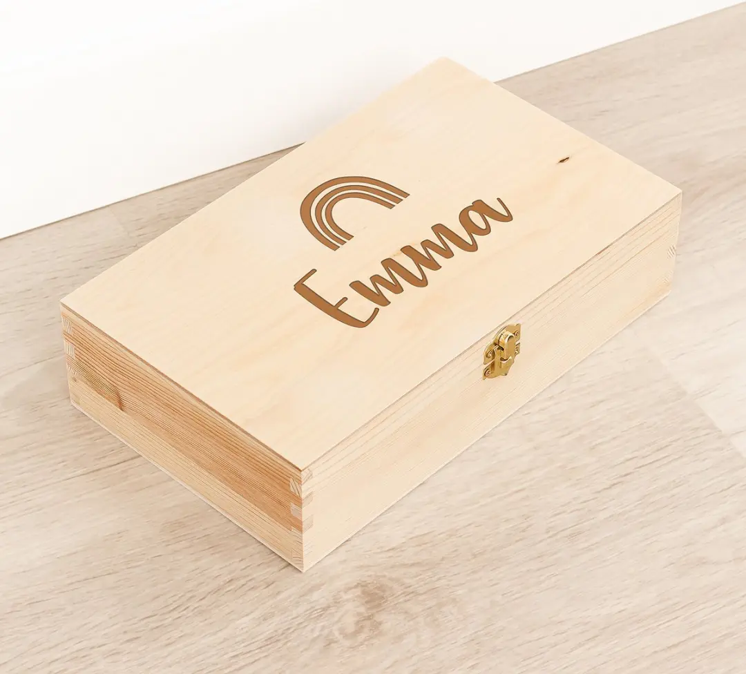 Houten kistje 'Emma' Regenboog