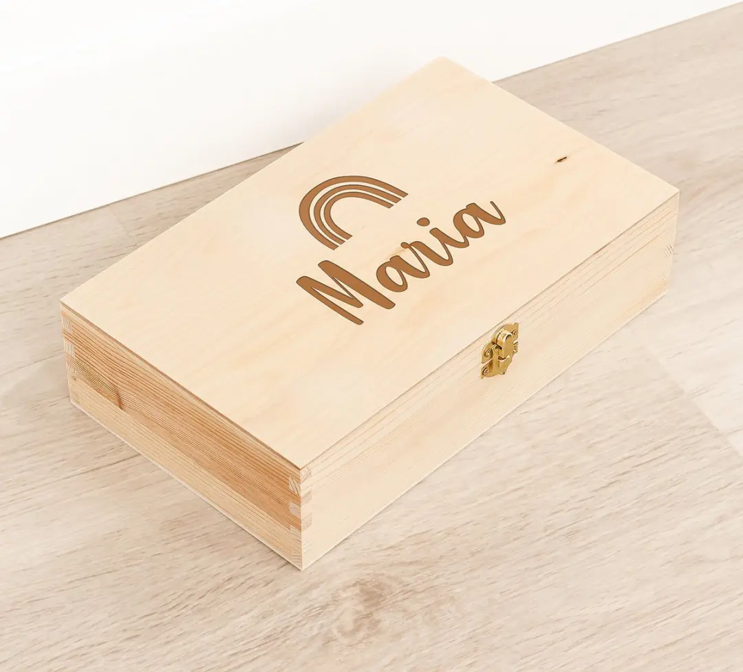 Houten kistje 'Maria' Regenboog