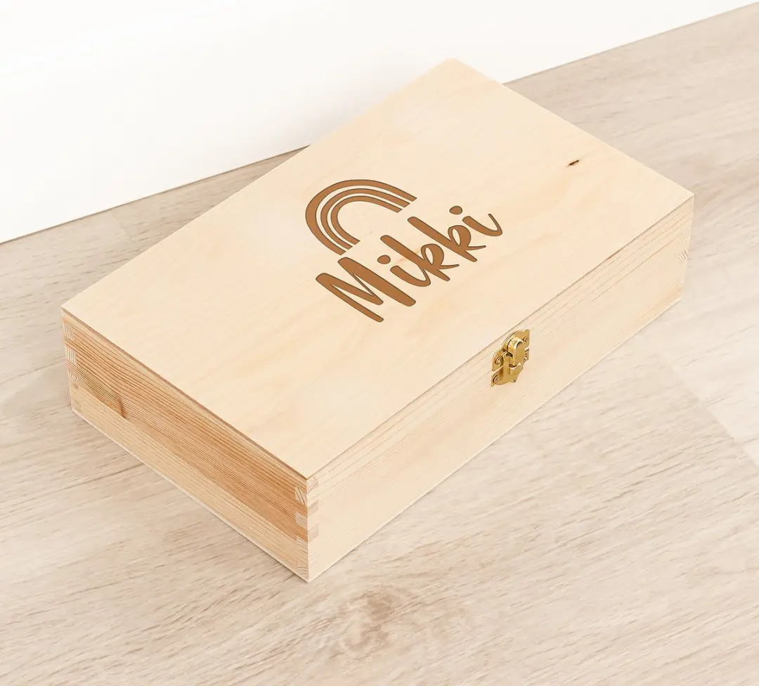 Houten kistje 'Mikki' Regenboog