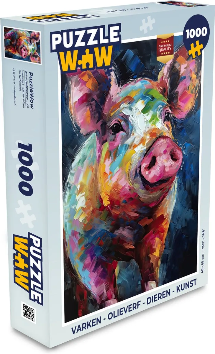 PuzzleWow Varken Legpuzzel 1000 Stuks