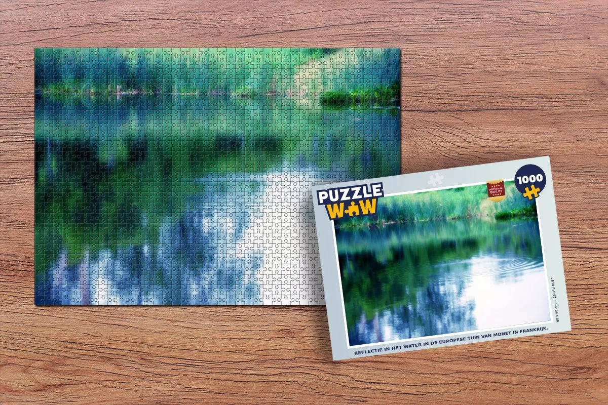 PuzzleWow Monet Europese Tuin Legpuzzel 1000 Stuks - Multicolor