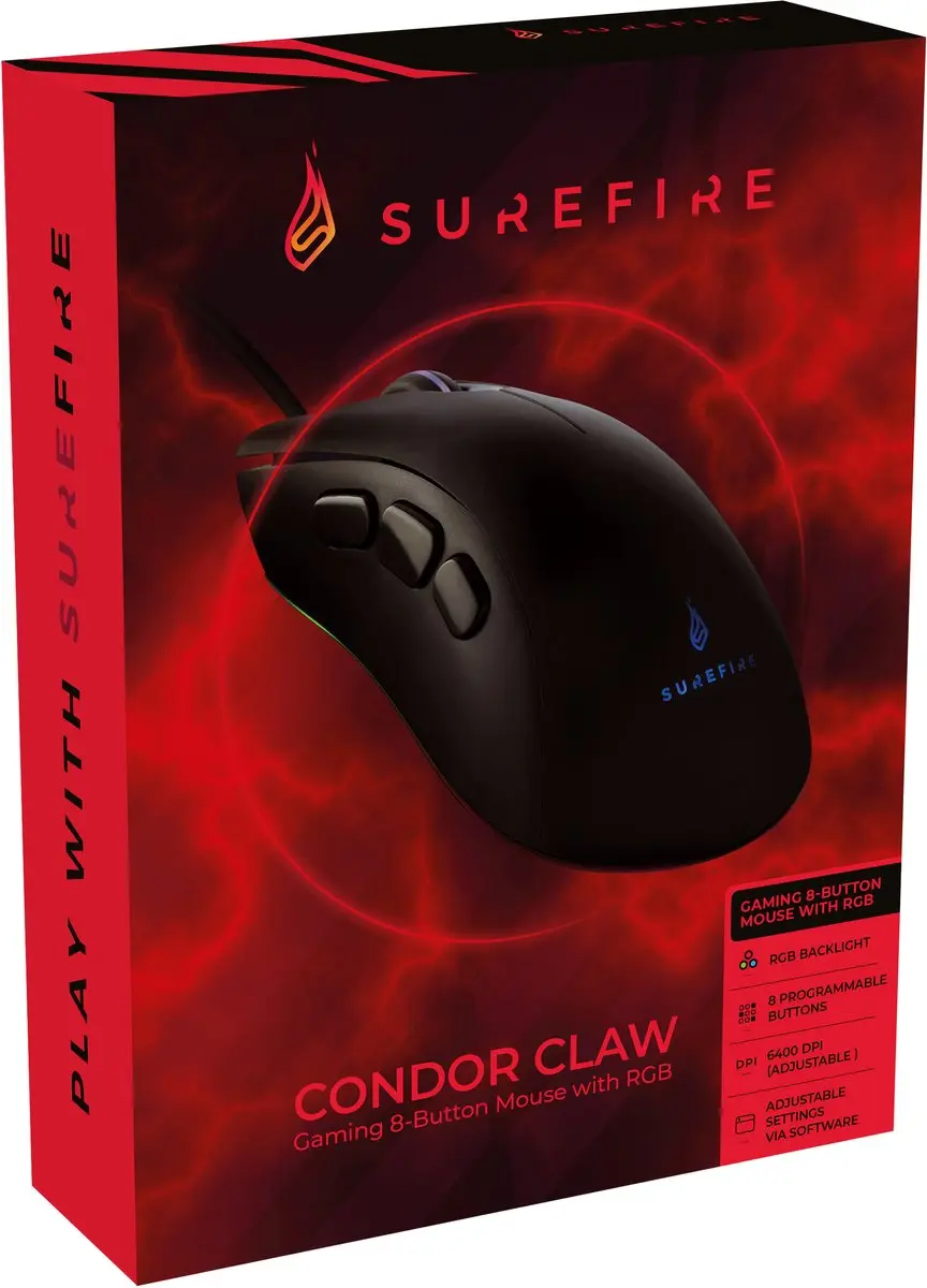Verbatim Condor Claw Gamingmuis 8-knops Zwart