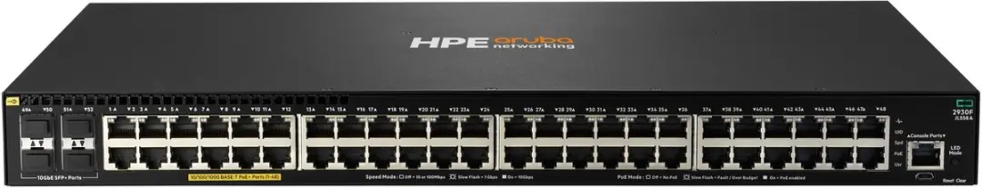 Aruba 2930F 48G PoE+ 4SFP+ 740W Managed L3 Gigabit Ethernet (10/100/1000) Power