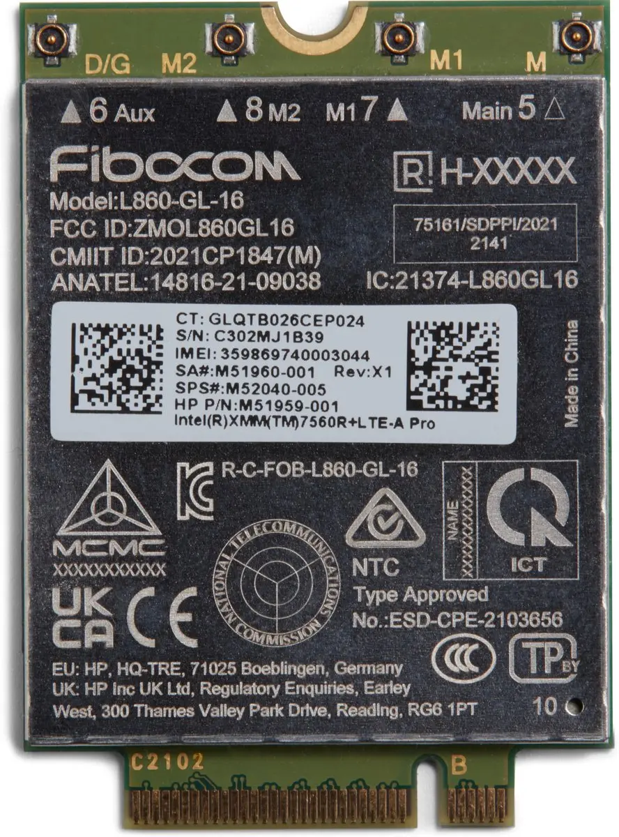 HP XMM 7560 R+ LTE-Advanced Pro WWAN 5R8X8AA#ABB