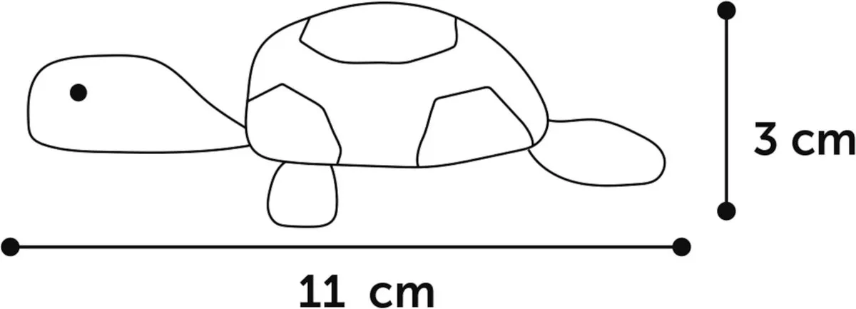 Flamingo Natural Fun Schildpad Kattenspeelgoed 11cm - Grijs