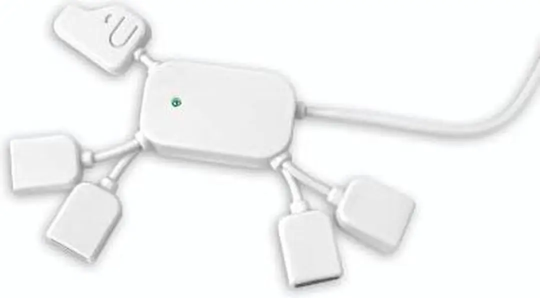 Kikkerland USB Hubdog Wit