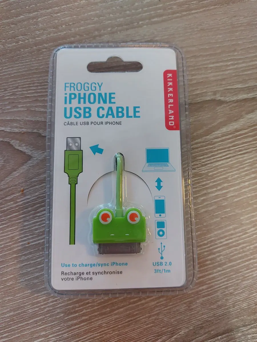 iPhone + iPod Kikker en Kooky-kabel