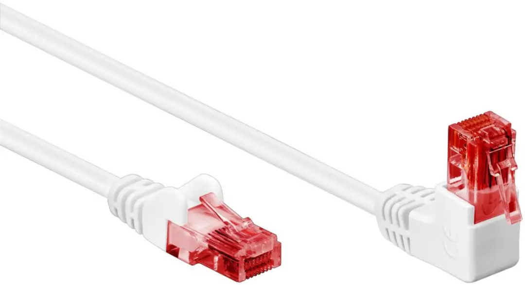 Wentronic CAT 6 patchkabel 1x 90° haaks wit 2m - afbeelding 5 van 6