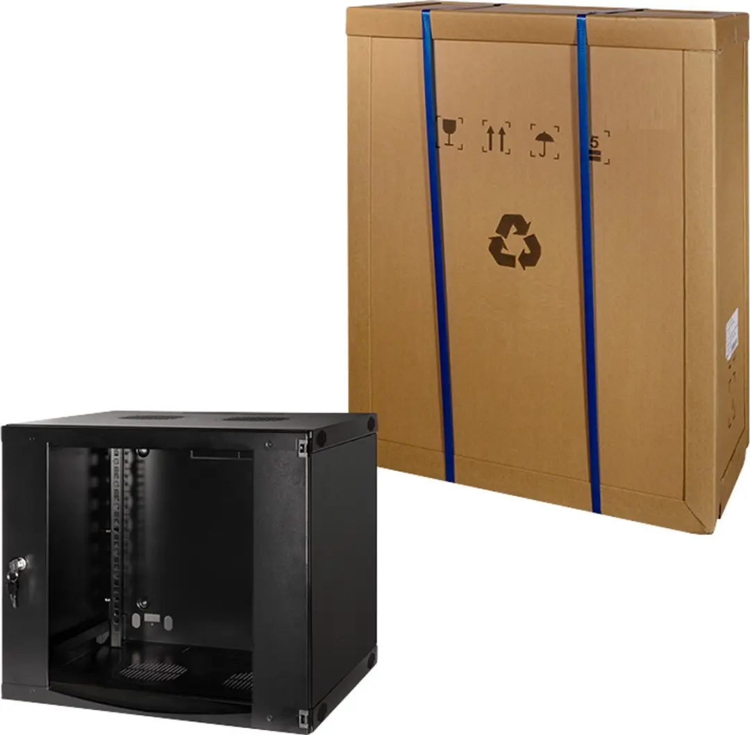 Logilink W06F64B 6U Wandkast 19" - Zwart - afbeelding 6 van 6
