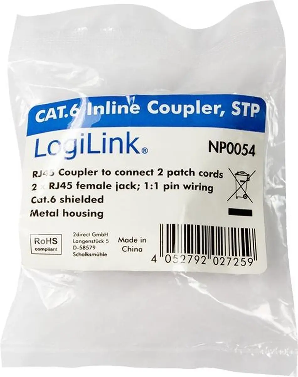 Logilink CAT6 STP Koppelstuk - Veelkleurig - afbeelding 6 van 6