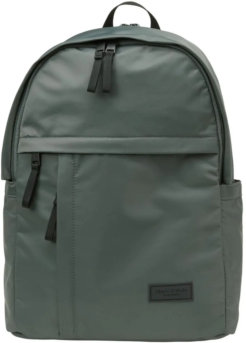 Marc O'Polo laptop rugzak rugzak met laptopvak Adi Backpack Mangrove donkergroen