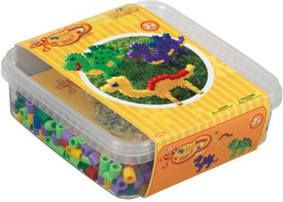 Hama Strijkkralen Maxi Dino’s 600 Stuks - 6 Kleuren