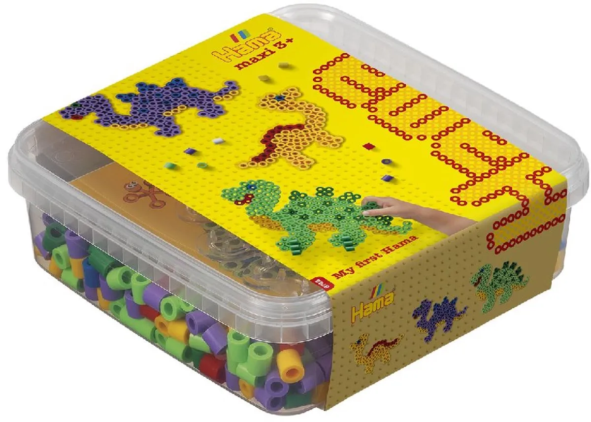 Hama Strijkkralen Maxi Dino’s 600 Stuks - 6 Kleuren - afbeelding 6 van 6