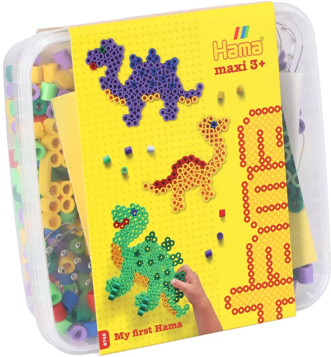 Hama Strijkkralen Maxi Dino’s 600 Stuks - 6 Kleuren