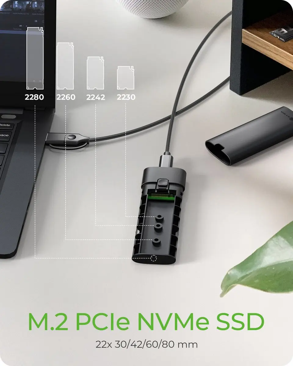 Icy Box IB-1806MT-CU31 M.2 NVMe SSD-behuizing - Zwart - afbeelding 4 van 6