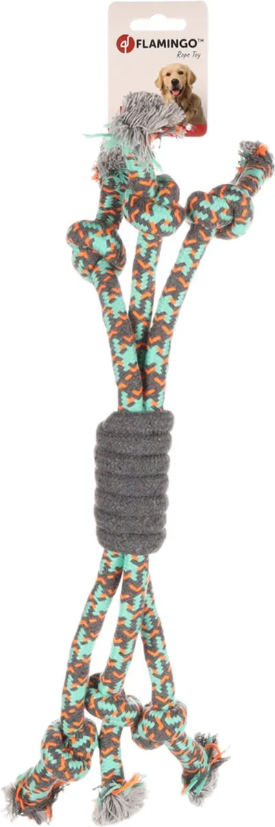Flamingo Riva Twist Speelgoed Honden - Groen 45cm