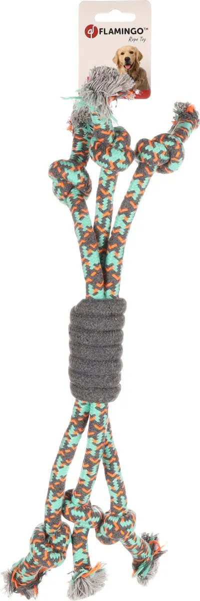 Flamingo Riva Twist Speelgoed Honden - Groen 45cm