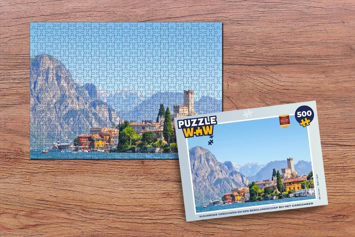 PuzzleWow Gardameer Legpuzzel 500 Stuks - Multicolor