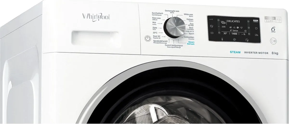Whirlpool FFD 8489E BSV BE Wasmachine 8 kg 1400 RPM - Wit