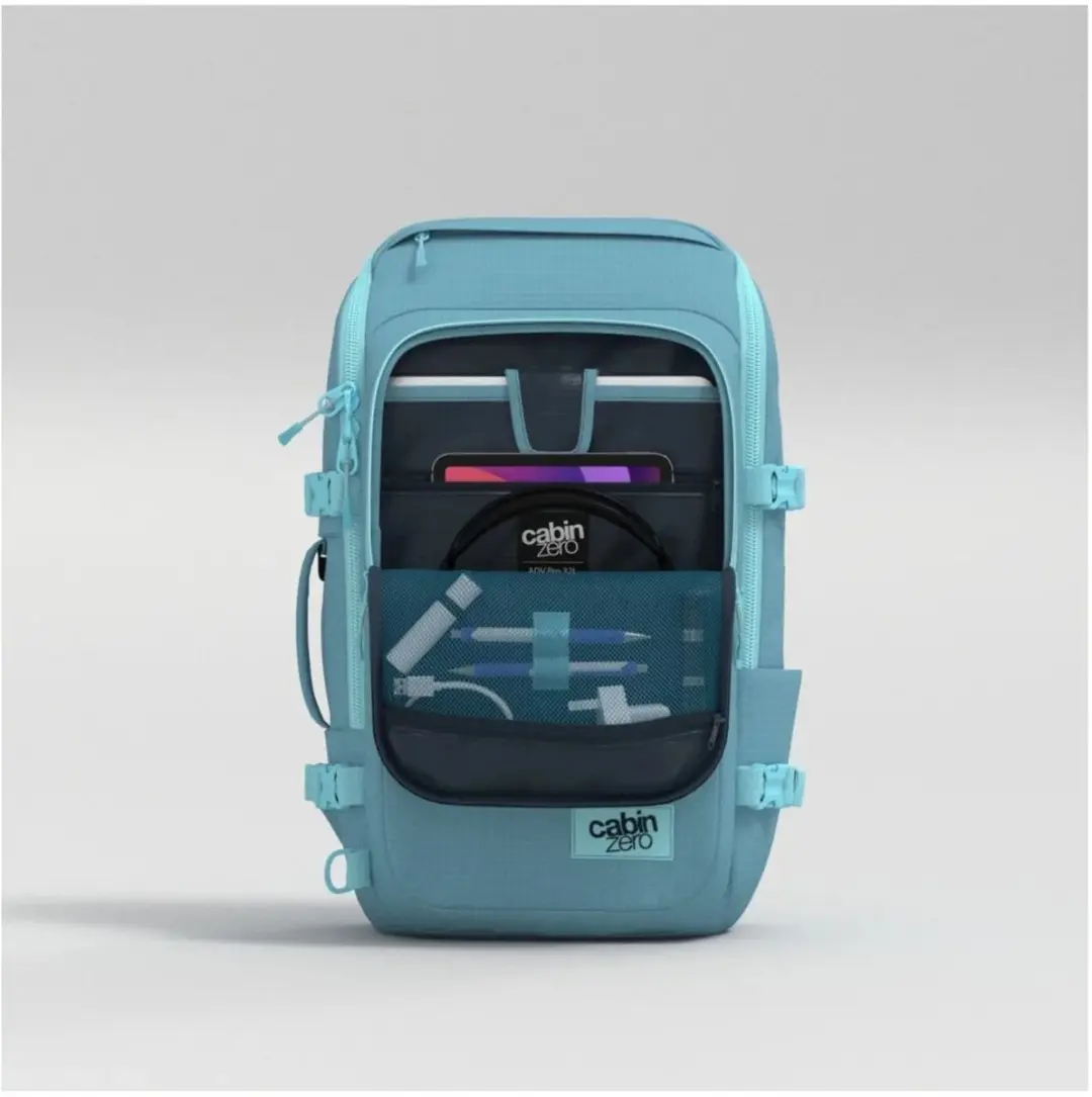 CabinZero Adventure Pro 32L Rugzak - 14 inch - Maldives Blue - afbeelding 5 van 6