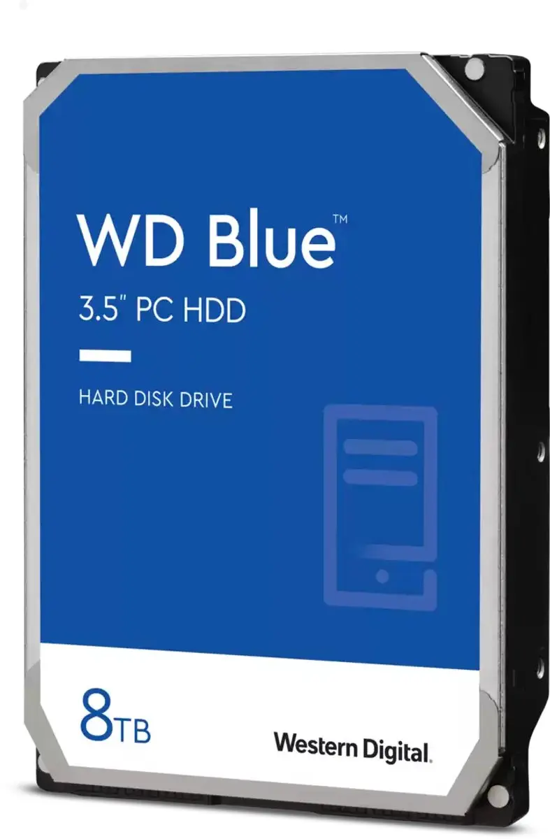 Western Digital Blue interne harde schijf 8 TB 5640 RPM 256 MB 3.5" SATA III