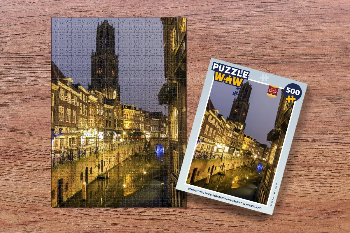 PuzzleWow Utrecht Legpuzzel 500 Stuks - Multicolor