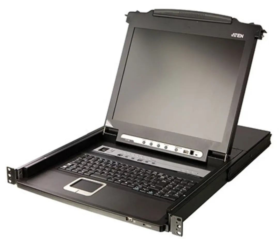 1U 17 inch KVM console met 8 port KVM Switch x PS/2