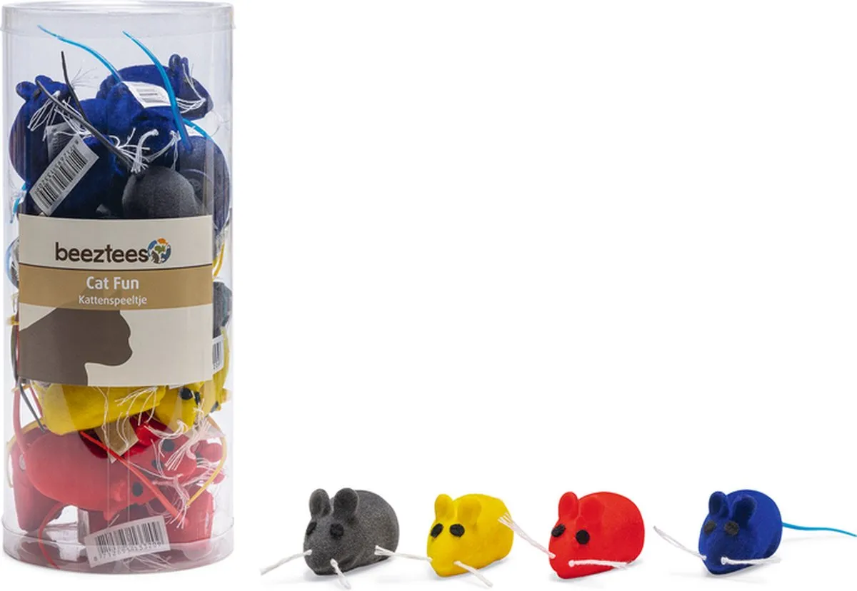 Beeztees Velours Muis met Piep