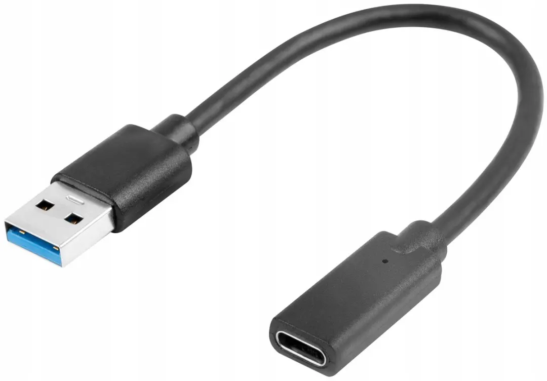 Lanberg USB 3.1 Type-C naar USB-A kabel 0,15m Transparent