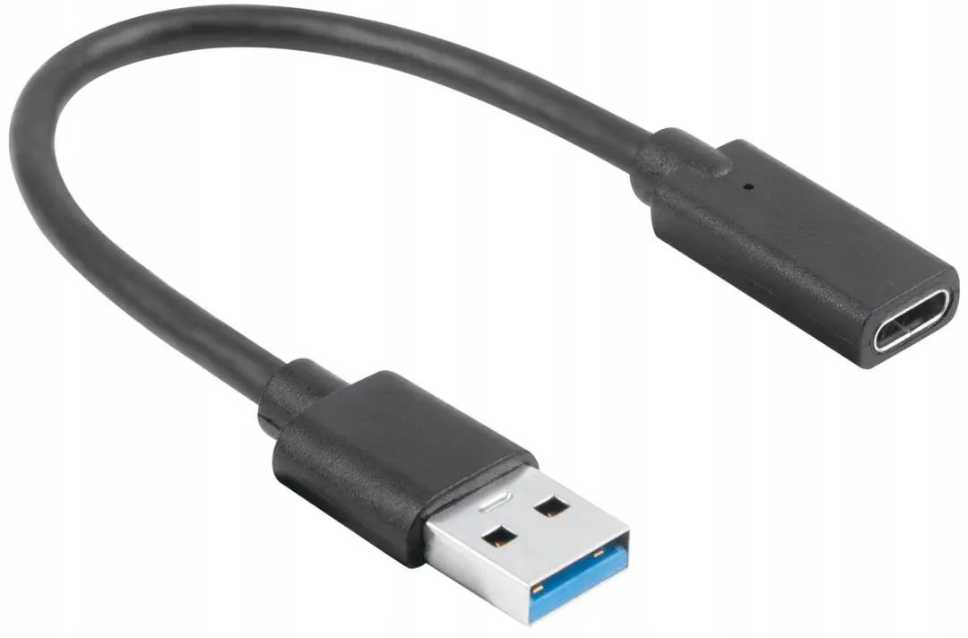 Lanberg USB 3.1 Type-C naar USB-A kabel 0,15m Transparent - afbeelding 3 van 3