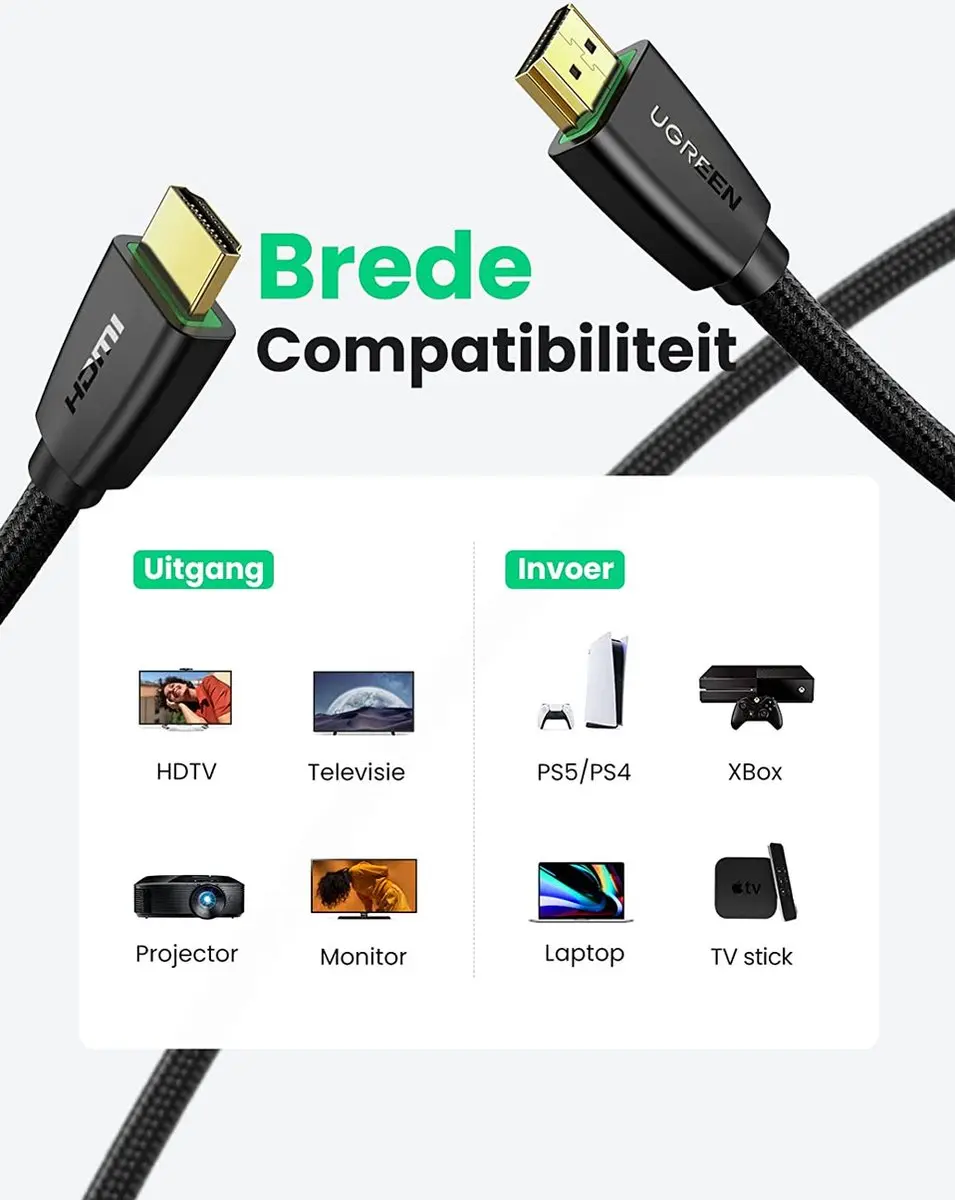UGREEN HD118 HDMI-kabel 4K 1.5m - afbeelding 2 van 5