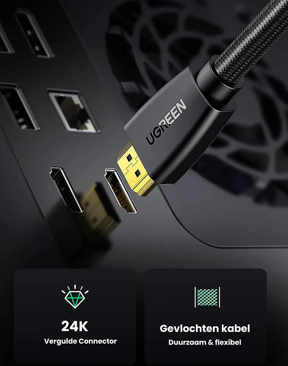 UGREEN HD118 HDMI-kabel 4K 1.5m - afbeelding 3 van 5