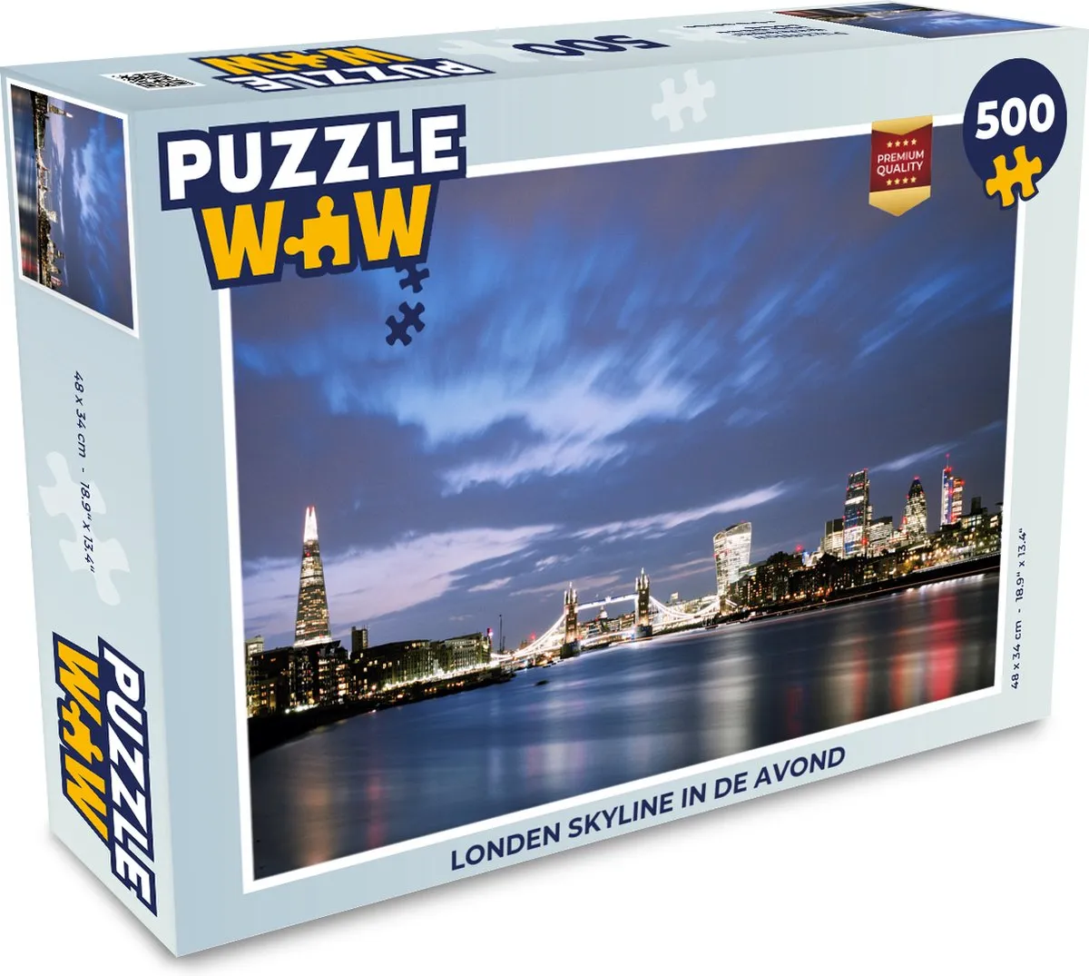 PuzzleWow Londen Skyline Avond Legpuzzel 500 Stuks