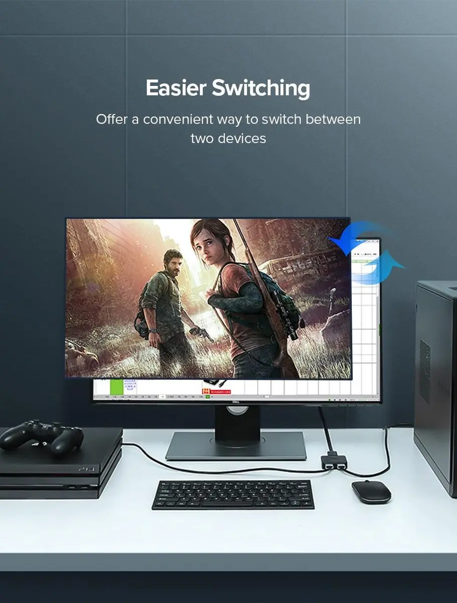 UGREEN CM217 HDMI 1.4 switch 4K@60Hz - afbeelding 5 van 6