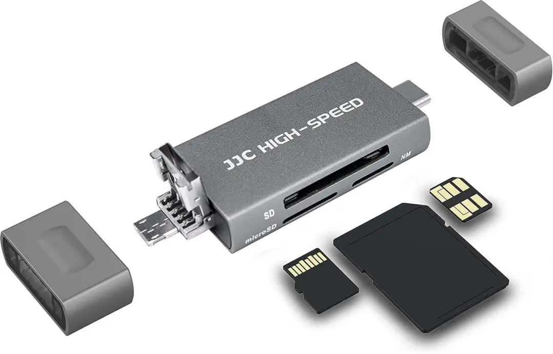 JJC 3-in-1 Kaartlezer: SD, Micro SD, NM