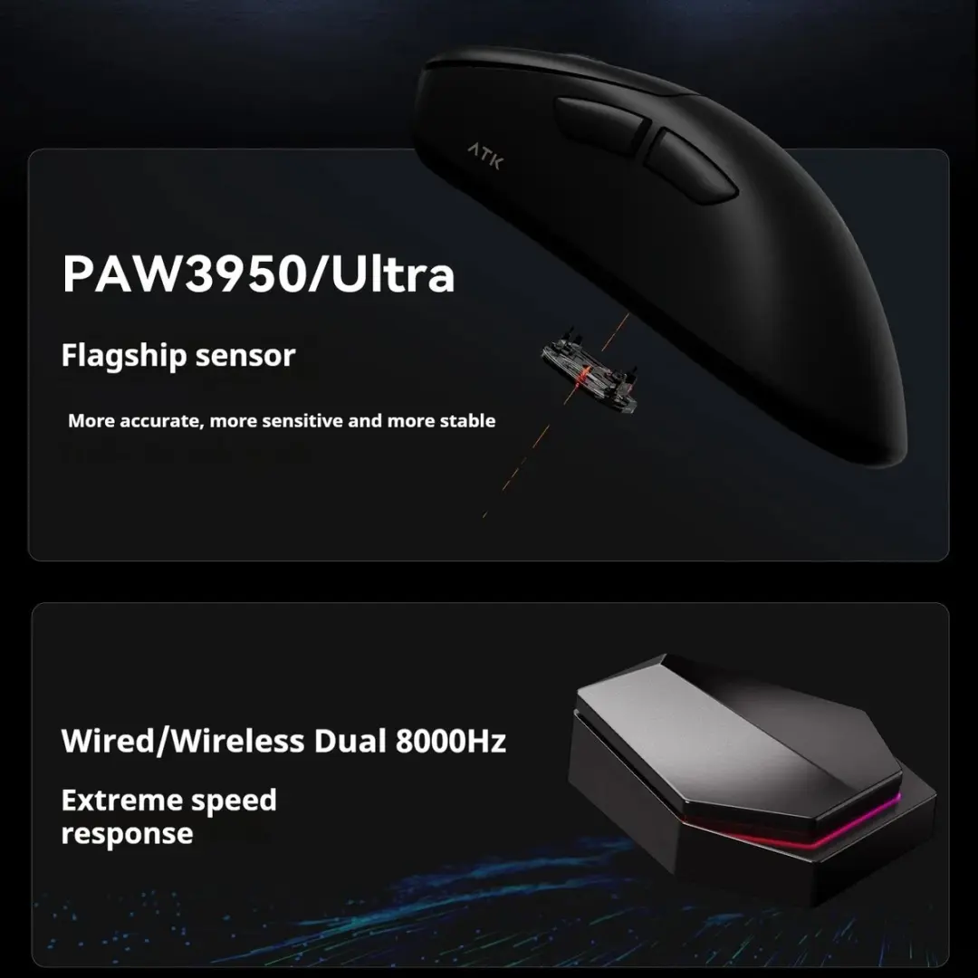 ATK Z1 Pro Max Gaming Muis - Zwart - afbeelding 5 van 6