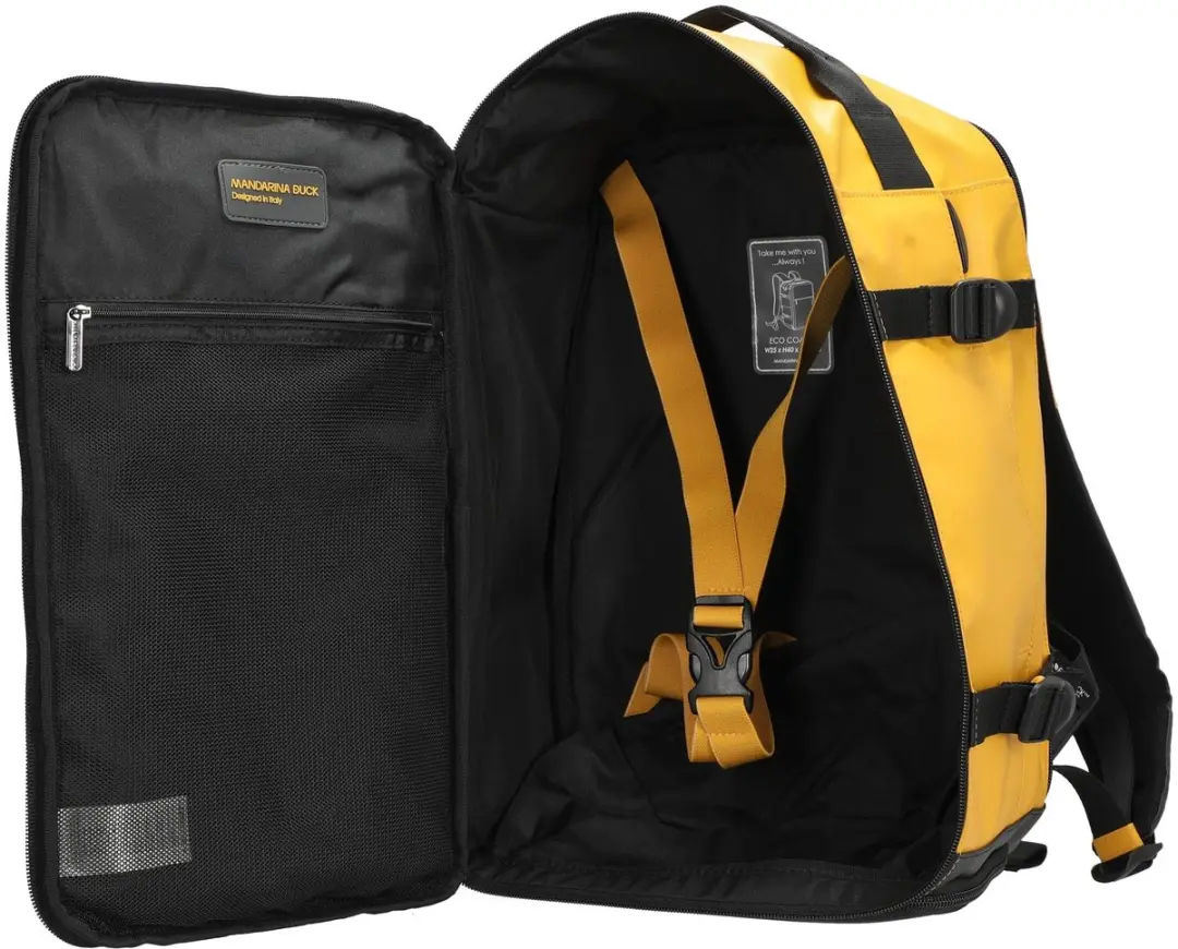 Mandarina Duck Eco Coated Rugzak 13" - Geel - afbeelding 4 van 6