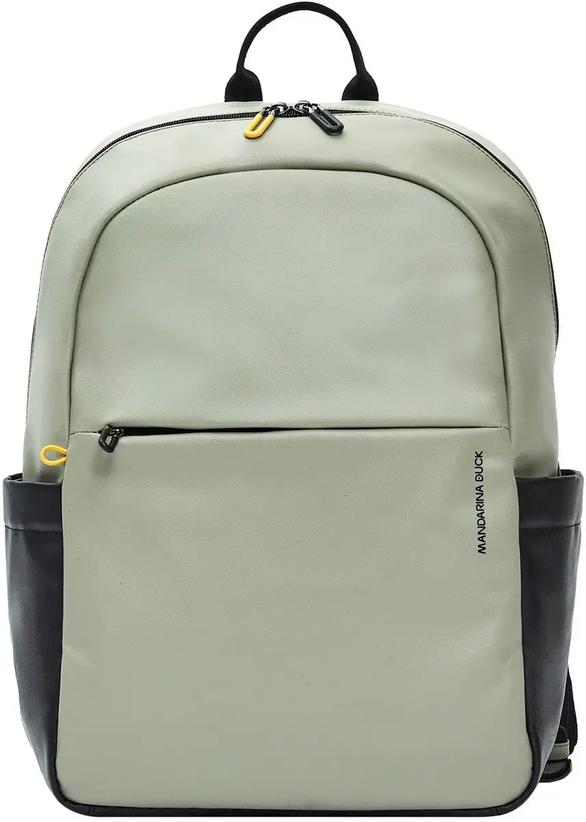 MANDARINA DUCK laptop rugzak rugzak met laptopvak Eco Coated Backpack Mud grijs