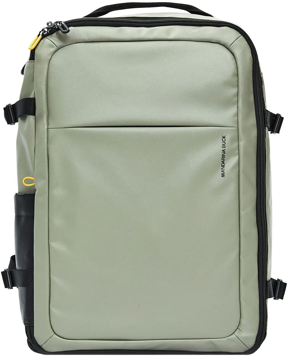 MANDARINA DUCK laptop rugzak rugzak met laptopvak Eco Coated Backpack Mud grijs
