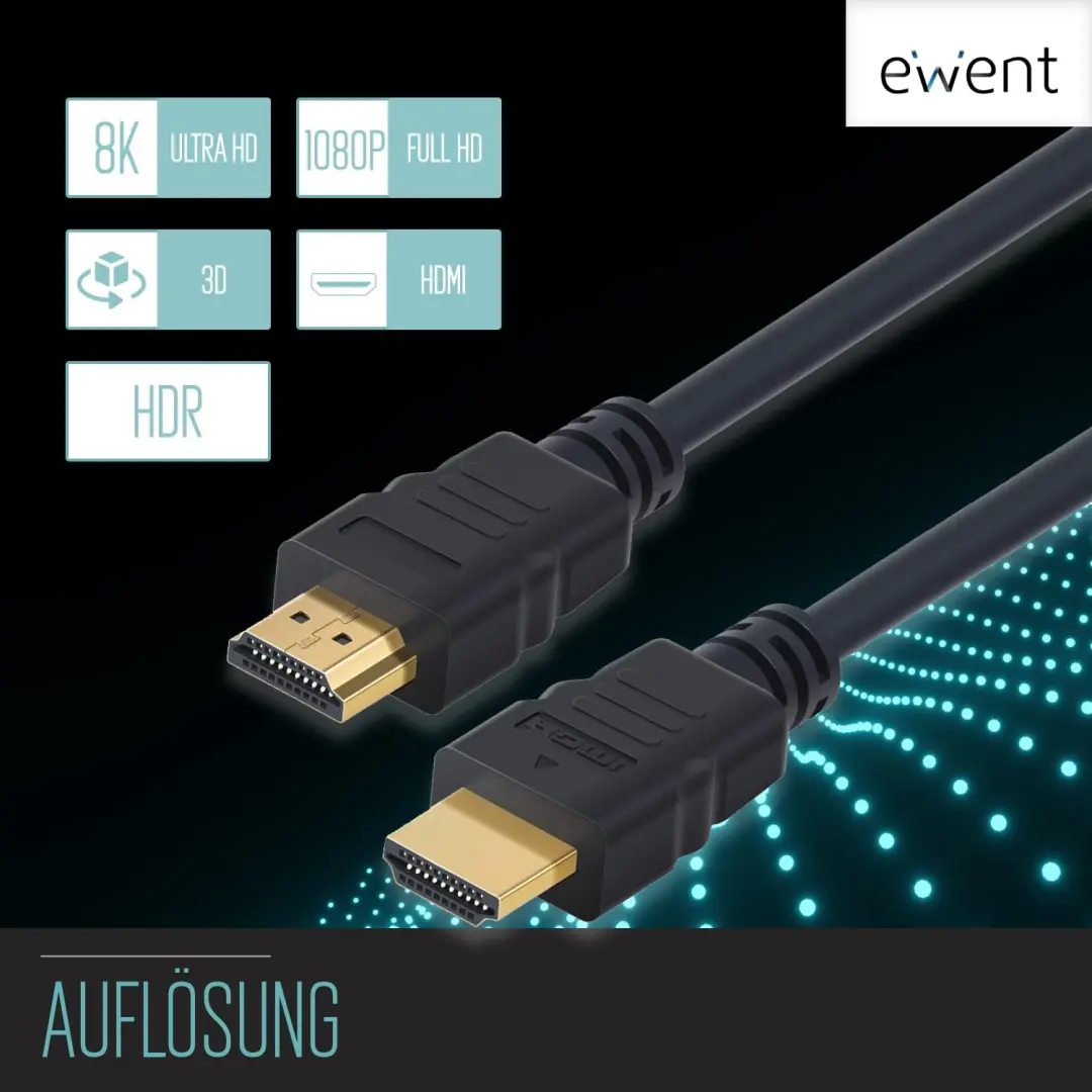 Ewent EC1320 HDMI 2.1 kabel 8K 1m - afbeelding 6 van 6
