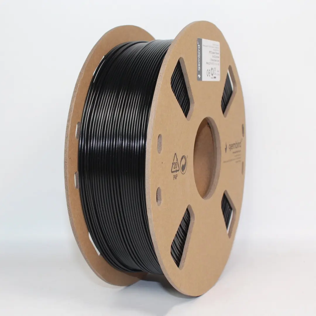 Gembird PETG 3D-printfilament 1.75mm Zwart 1kg
