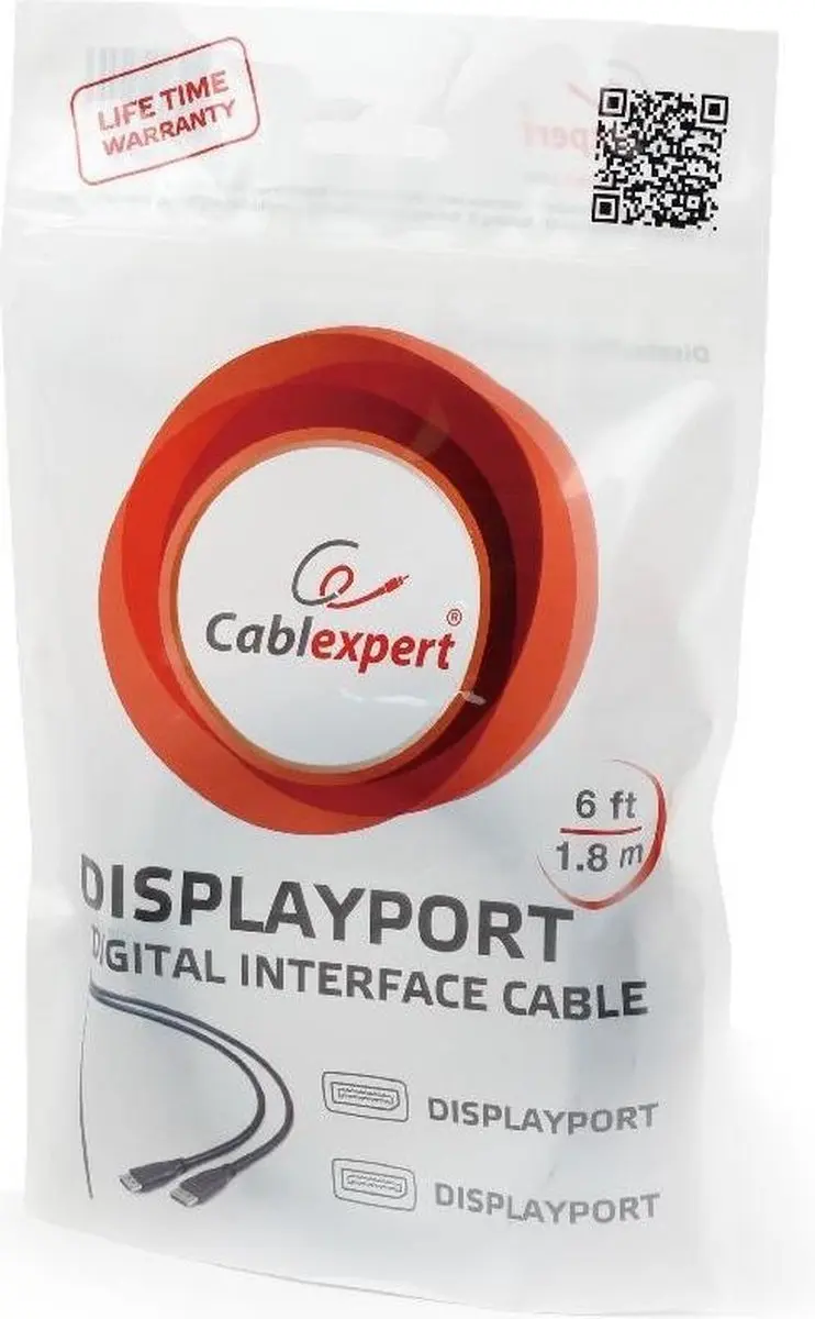 Gembird DisplayPort kabel 1,8m Zwart - afbeelding 3 van 6