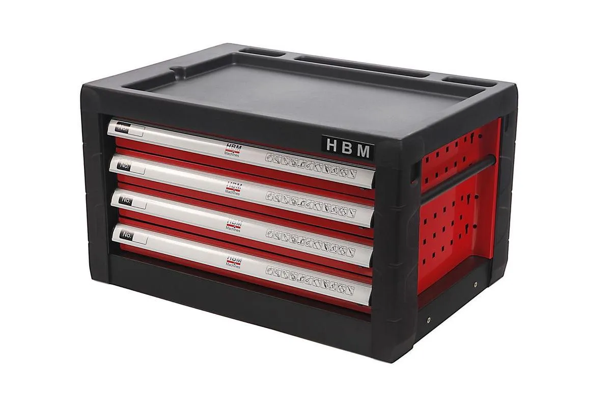 HBM 4 Laden Gereedschap Opzetkast - Rood
