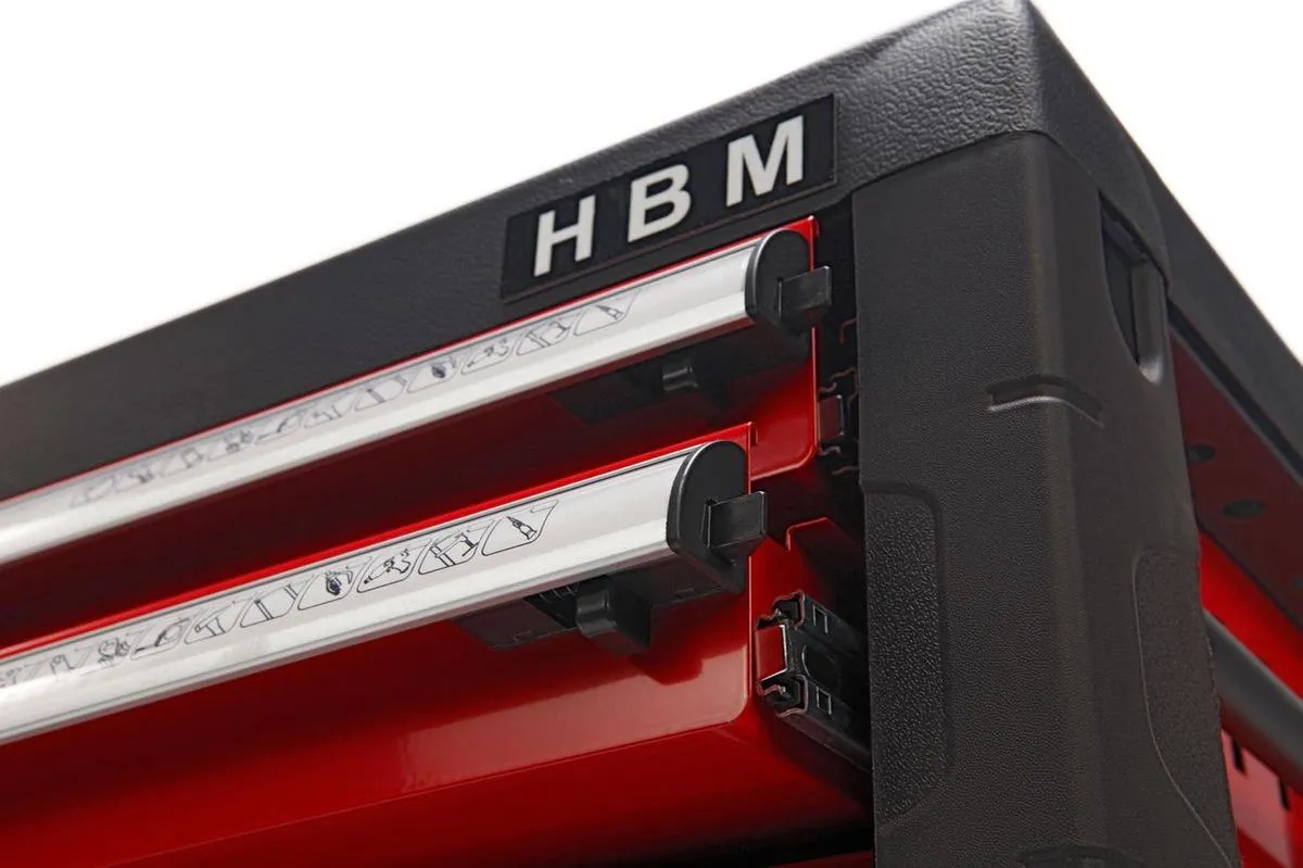 HBM 4 Laden Gereedschap Opzetkast - Rood