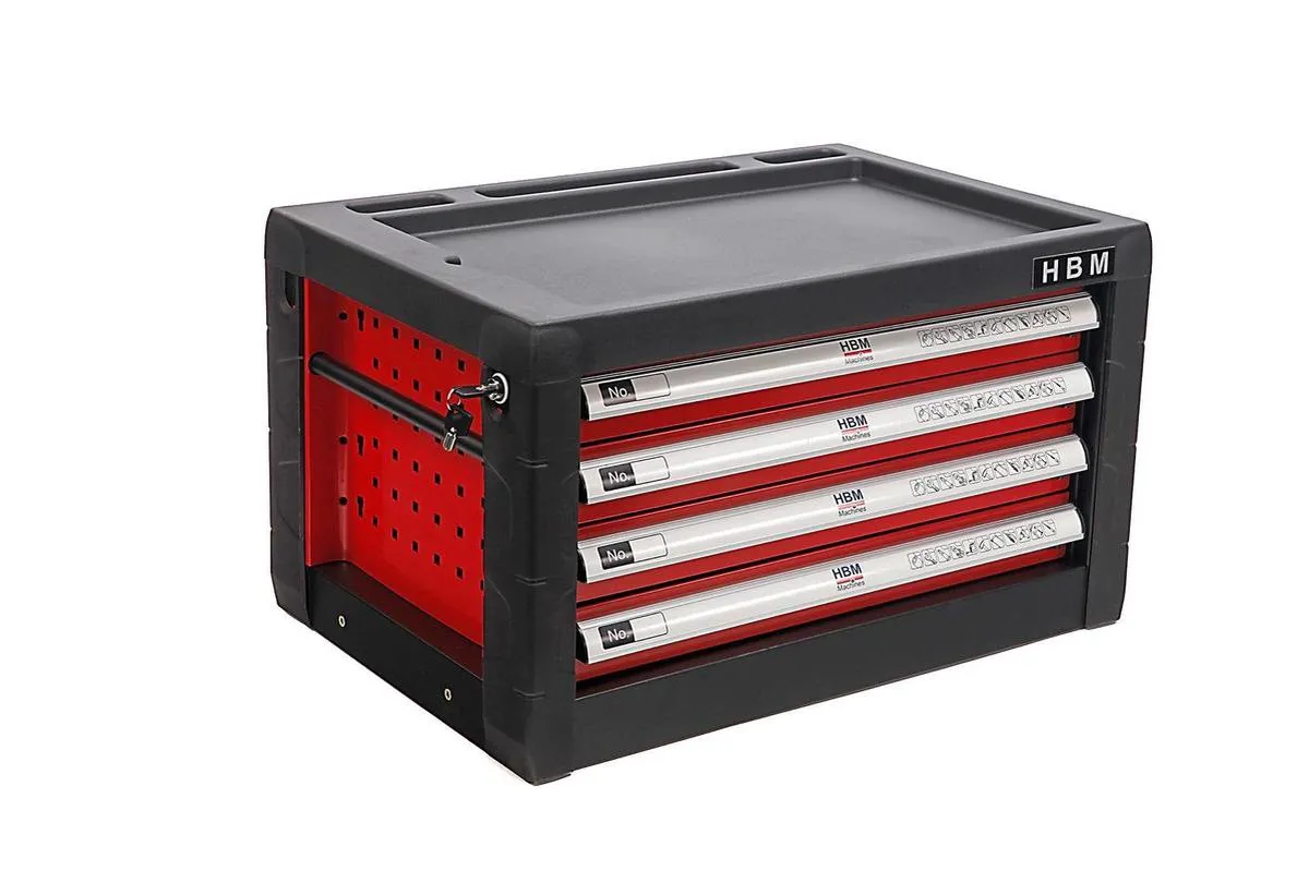 HBM 4 Laden Gereedschap Opzetkast - Rood