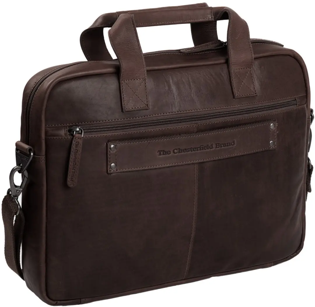 Chesterfield Calvi Laptoptas 15.6" bruin - afbeelding 4 van 6