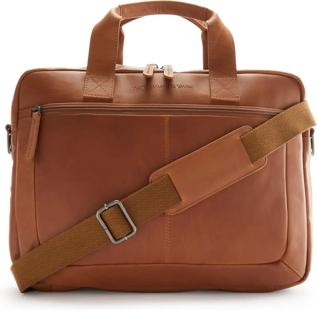 Chesterfield Calvi Laptoptas 15.6" cognac - afbeelding 4 van 6