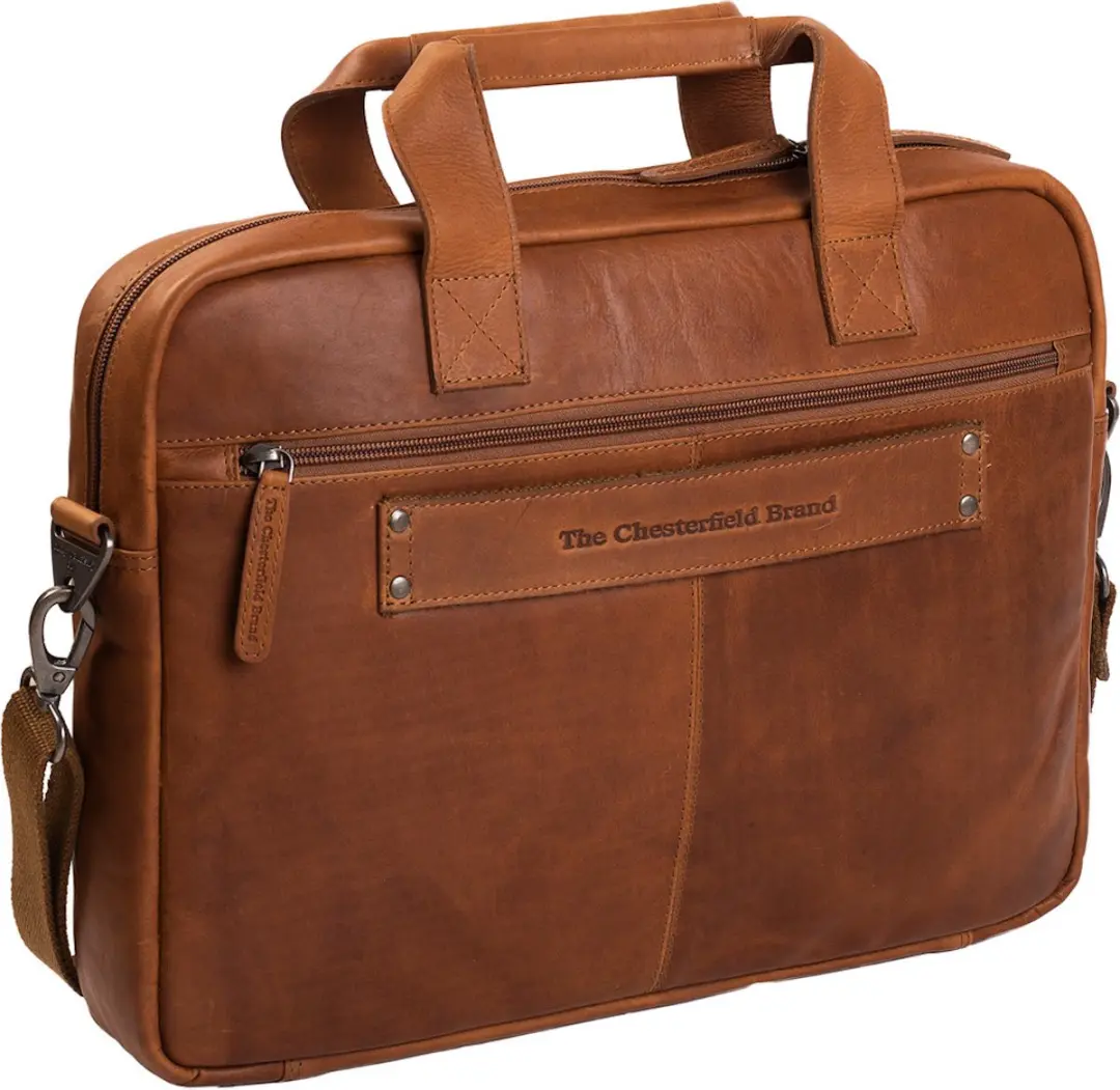 Chesterfield Calvi Laptoptas 15.6" cognac - afbeelding 2 van 6