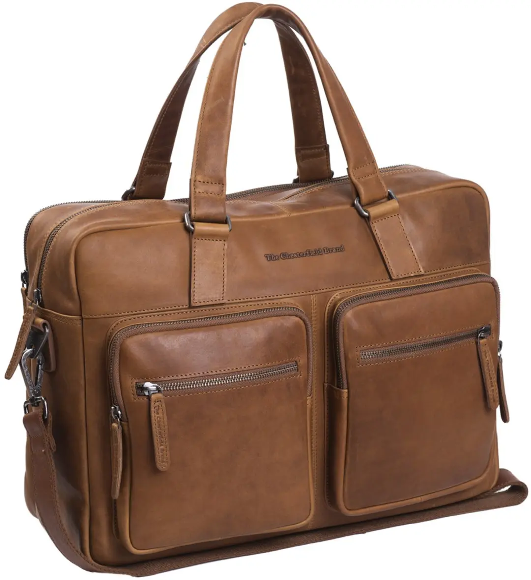 Chesterfield Misha Leren Laptoptas 17 inch Cognac
